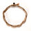 Thumbnail: Thin Golden Laurel Leaf Leather Bracelet