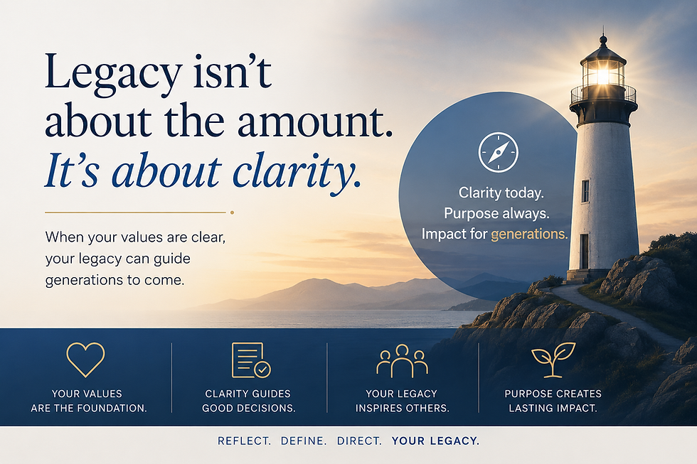 Legacy Giving Isn't About the Amount. It's About Clarity.