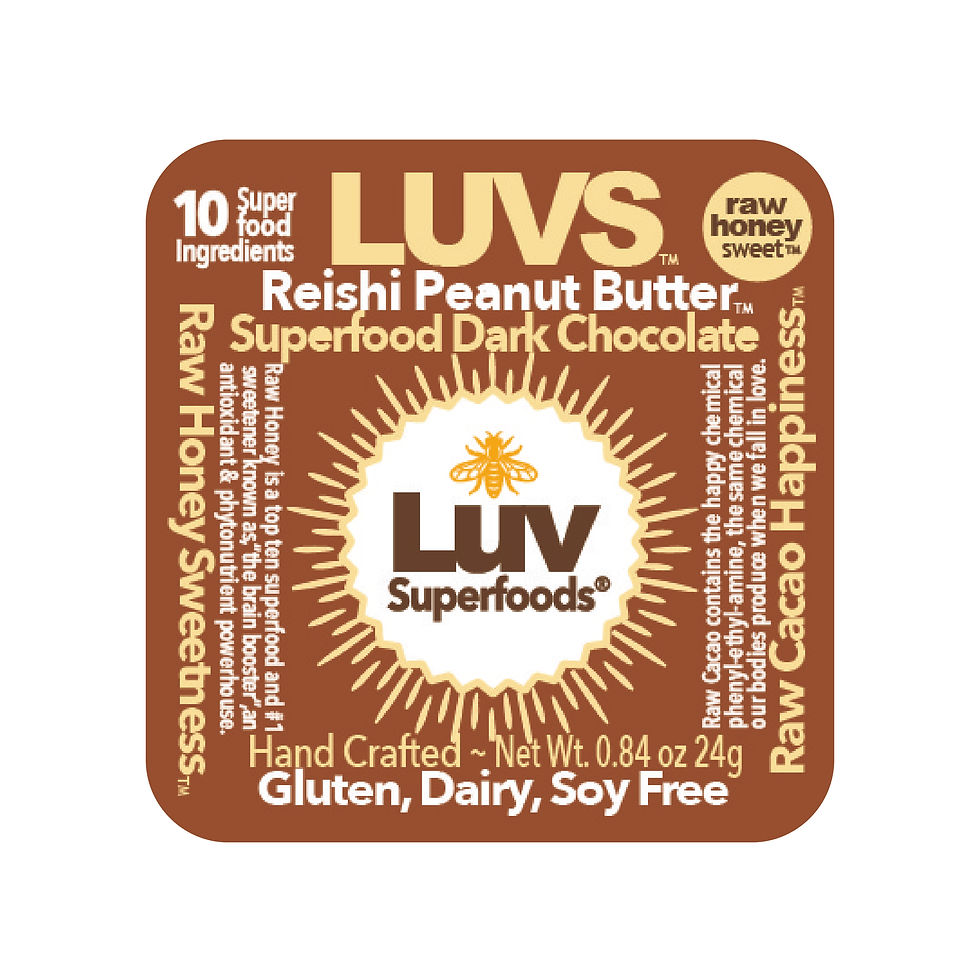 Thumbnail: Reishi Peanut Butter Raw Chocolate +Reishi +Raw Honey Box of 11 Decadent Cups