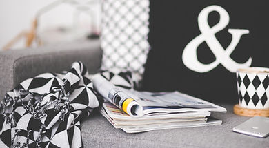 Magazines on Couch
