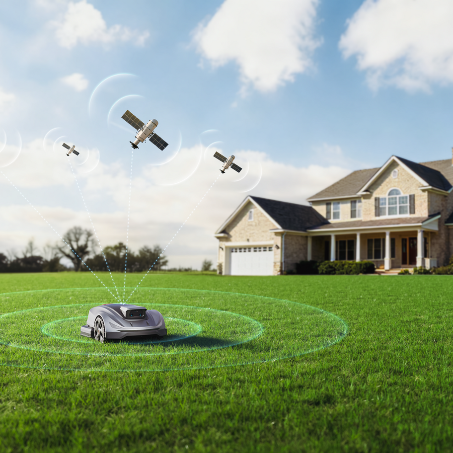 Sunseeker X5 Gen2 kabelloser Rasenroboter im Garten