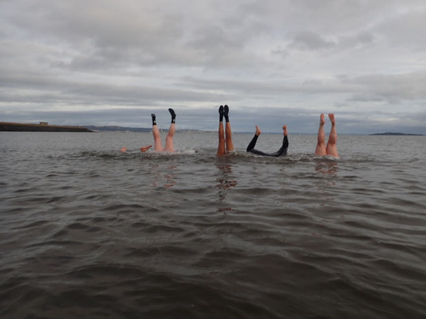 handstands underwater
