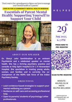PARENT MENTAL HEALTH WEBINAR POSTER