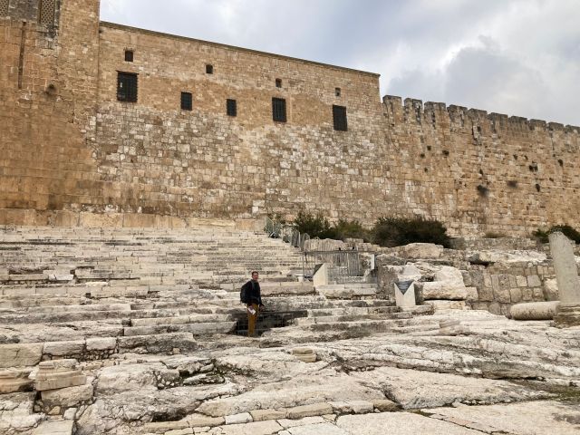 Archeology: a portion of the grand staircase to enter one side of the Temple Mount