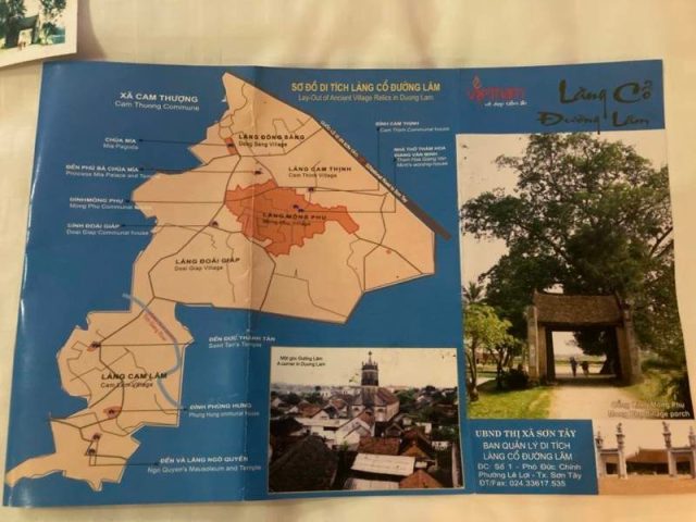 Map of Duong Lam and nearby hamlets