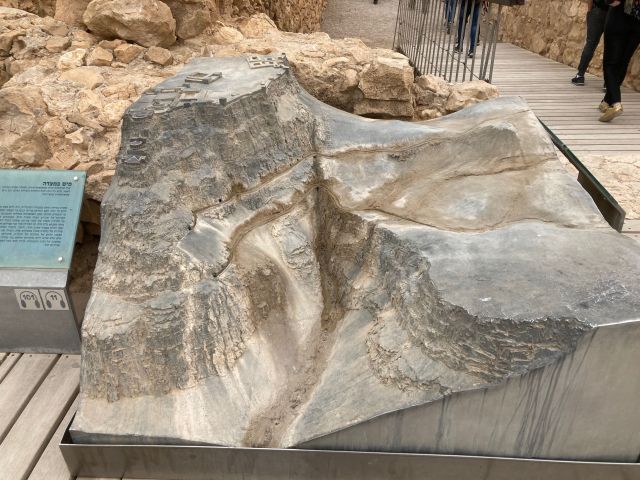 model showing how water from miles away was captured in cisterns