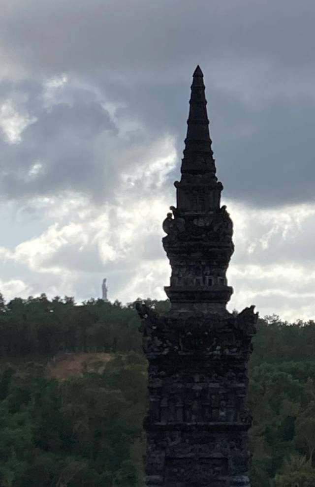 view from top–with lady Buddha in the distance