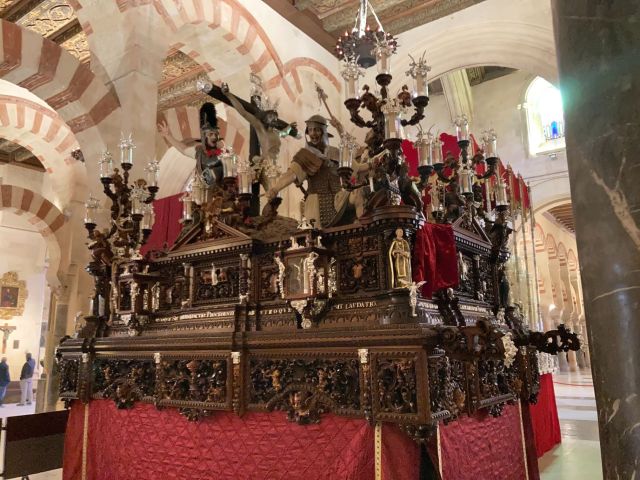 Cordoba has Semana Santa  too: the great mosque cathedral’s float