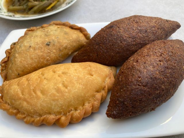 Kibbeh and savory pastry filled with chicken