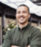 Smiling man outdoors