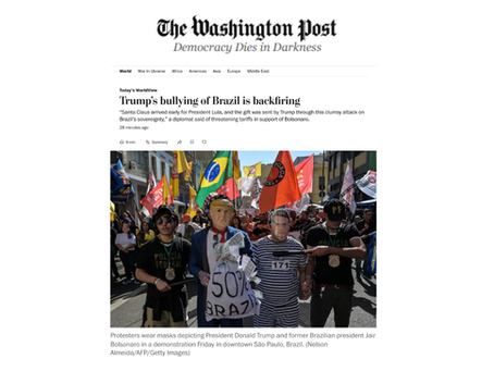 Bullying de Trump contra Brasil sai pela culatra, diz Washington Post