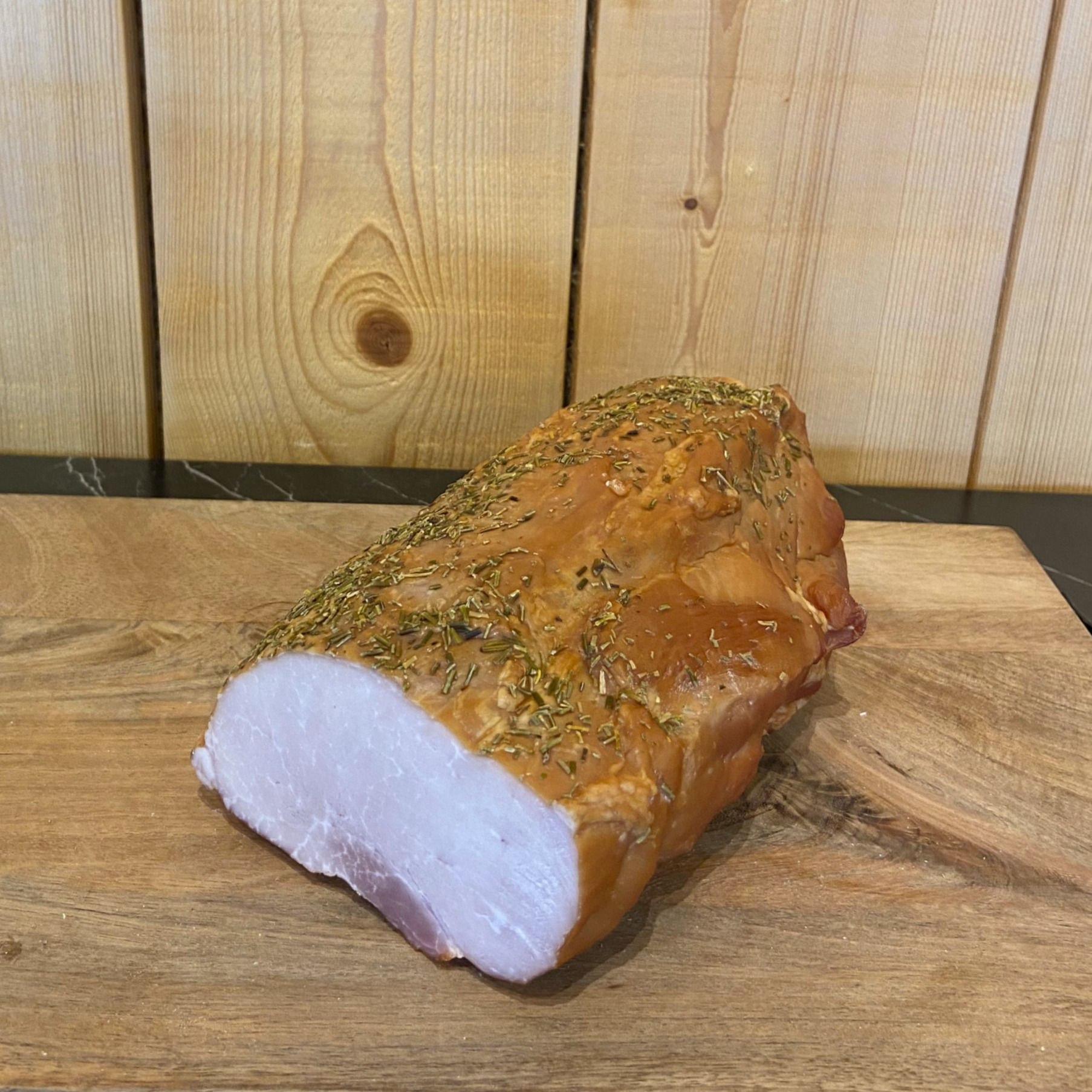 Noix de porc fumée cuite au romarin env. 200 g (15 tranches fines)