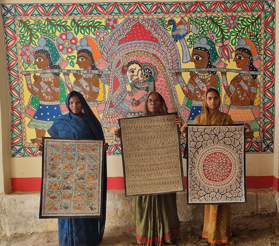 A Madhubani painting.