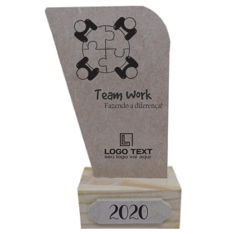 Troféu ecológico personalizado
