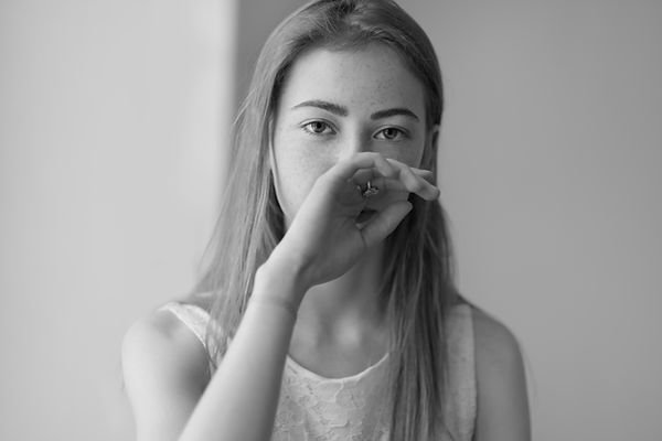 Black and White Portrait of a Model