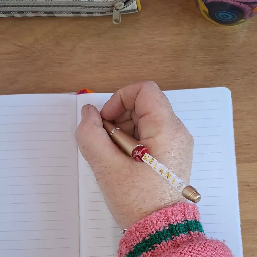 Miniature : Stylo prénom personnalisé en perles pour droitier