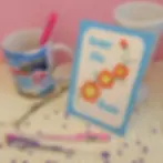 Carte double Bonne Fête Mamie motif fleurs