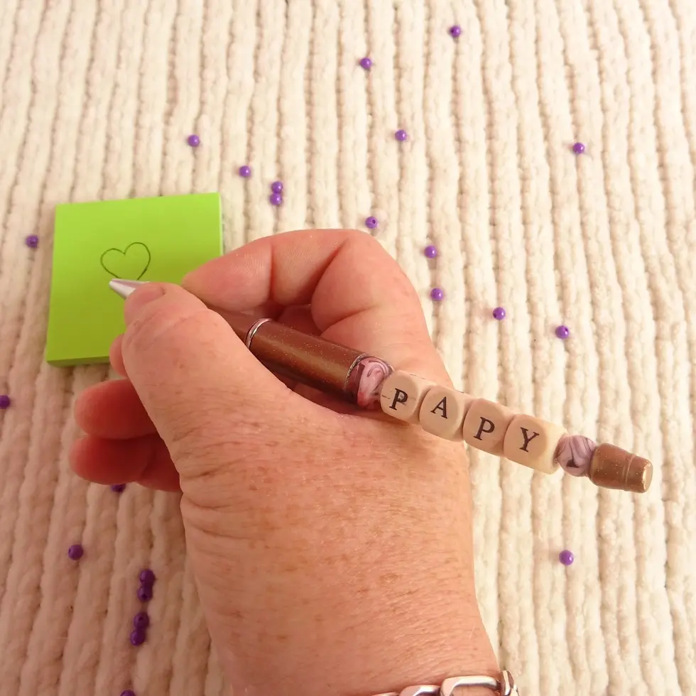 Miniature : Stylo bille encre noir papy - marron