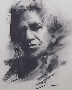 Drawing_Charcoal on Paper_Shima Rabiee_NYC Art Studio