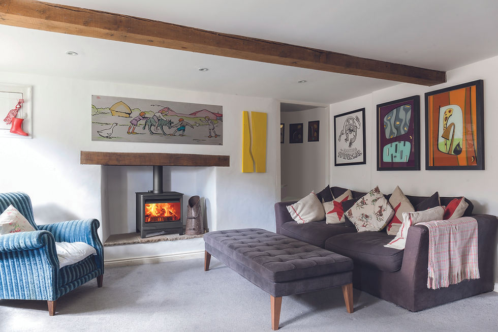 Thumbnail: Herald Allure 7 wood burning stove in modern living room