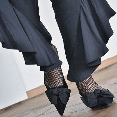 Swedish Stockings Black Fishnet Socks under pants