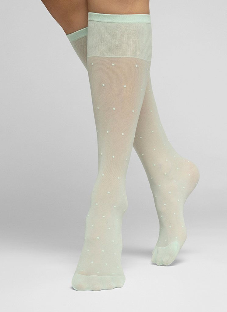 Thumbnail: Sustainable Hosiery Swedish Stockings Doris Dot Knee High Socks Australia NZ
