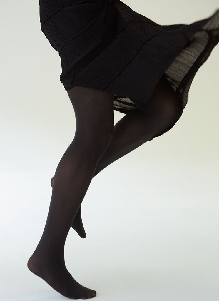 Thumbnail: Sustainable Hosiery Swedish Stockings Black Opaque Tights Australia NZ