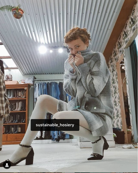 Sustainable Hosiery Swedish Stockings Svea Premium Tights Light Green Australia NZ
