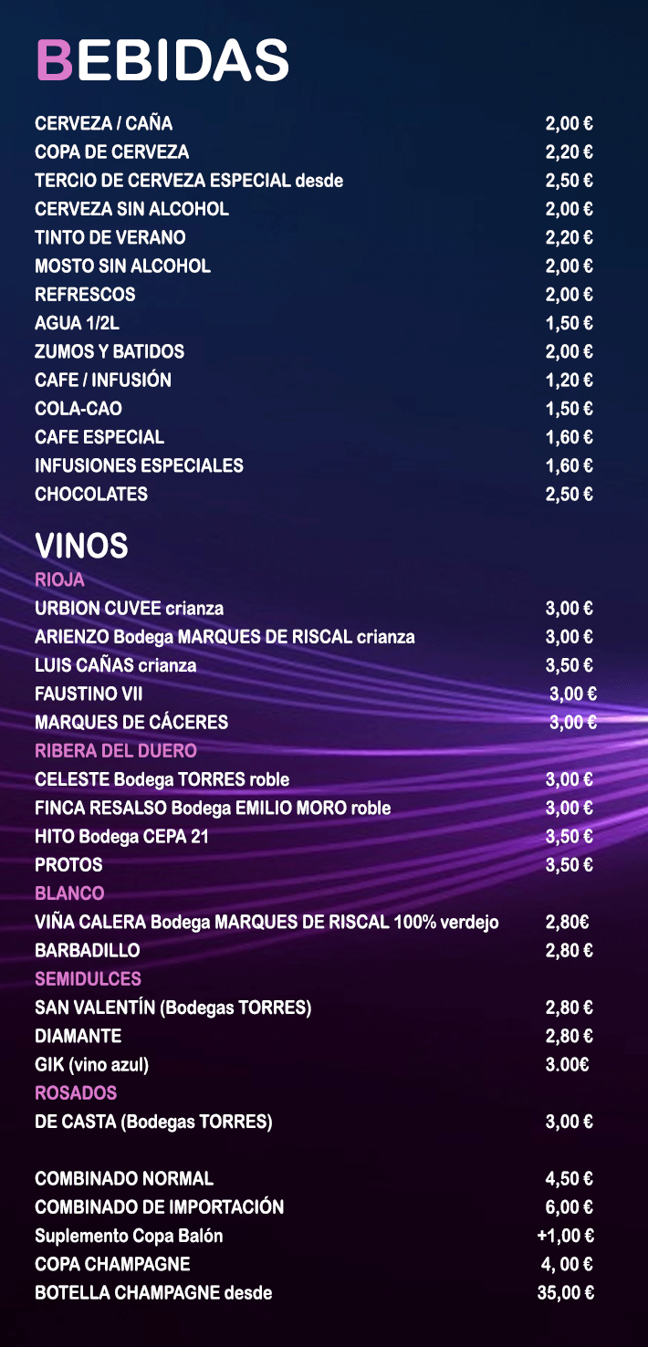 BEBIDAS