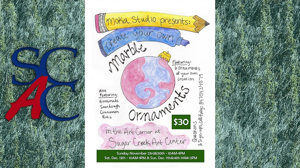 Marble Ornaments w/ Moka Studios