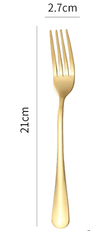 Luxury Gold Stainless Steel Dinner Cutlery Set