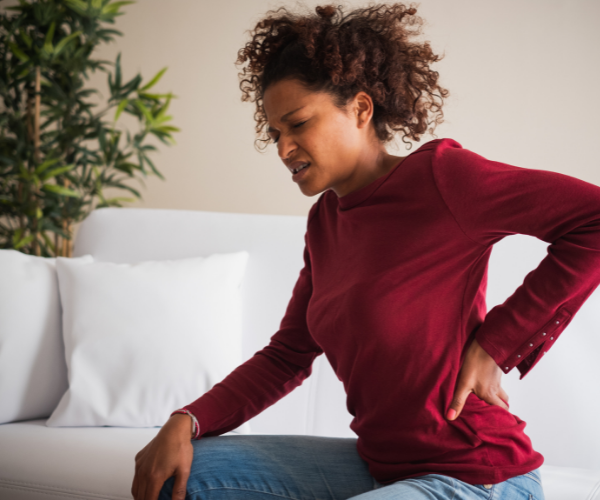 lady with low back pain