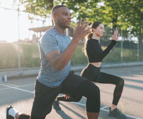 People exercising for chronic low back pain.