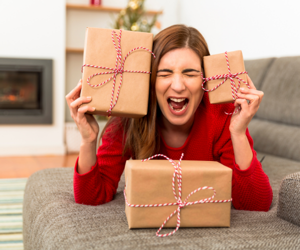 51% of people feel stressed about getting or giving gifts at Christmas.