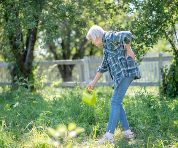 Gardening tends to involve a lot of repetitive movements like bending, leaning, digging, raking, and weed pulling.