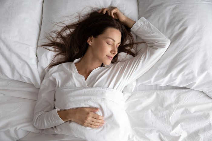 Sleeping on your back is one of the healthiest positions for sleeping