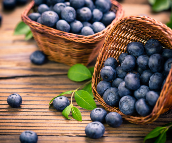 Blueberries can help fight low back pain with their powerful antioxidant properties.