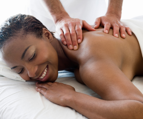 Massages can help improve circulation and relaxation of back muscles.