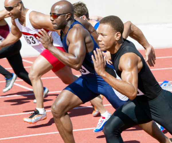athletes competing in a race. Can plasma injections help recovery?