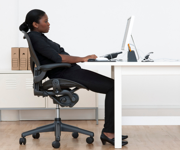 Poor posture can lead to back and neck problems.