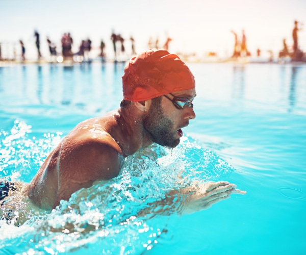 Swimming provides supported low impact aerobic conditioning for your body.