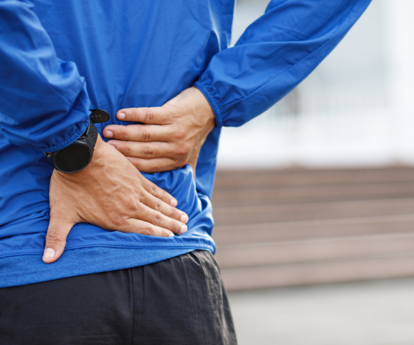 Man with low back pain