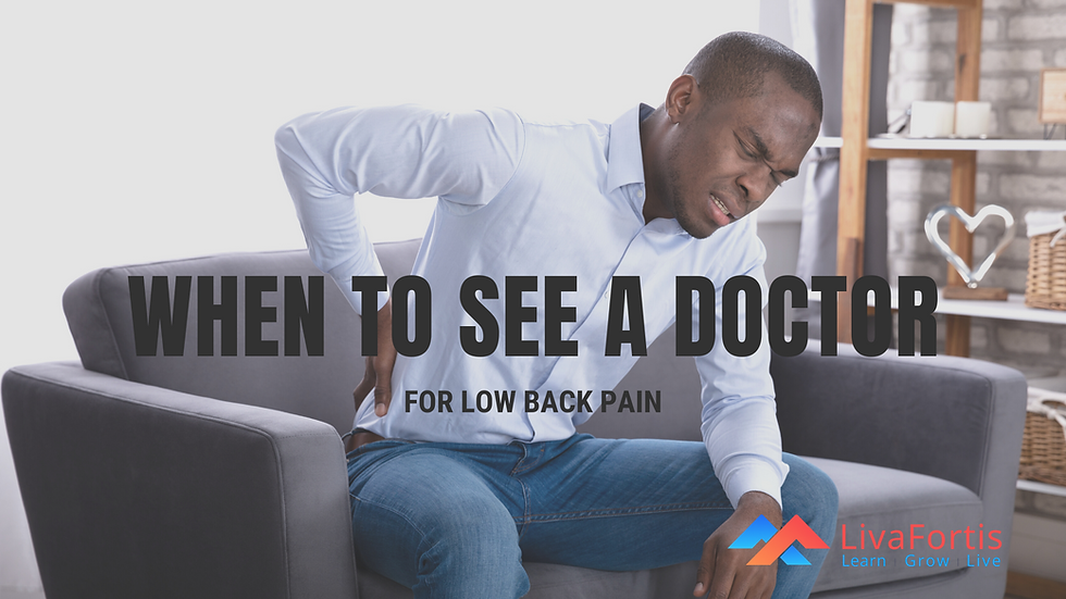 When Should I See A Doctor For Low Back Pain?