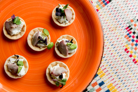 smoked duck breast with horseradish creme
