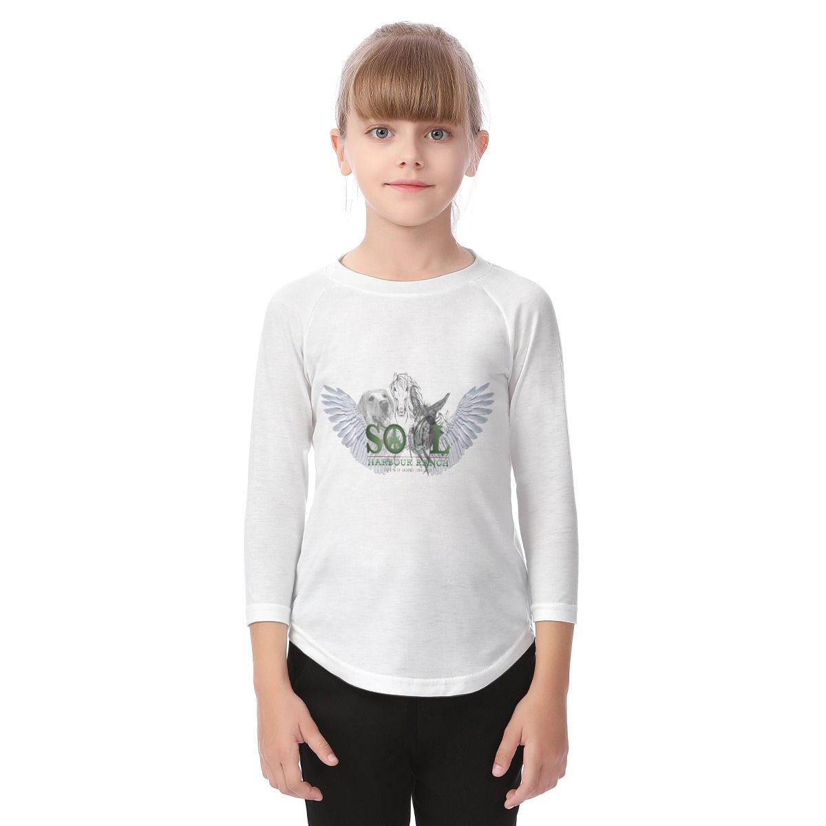 Soul Angels All-Over Print Kid's O-neck Raglan Sleeve T-shirt