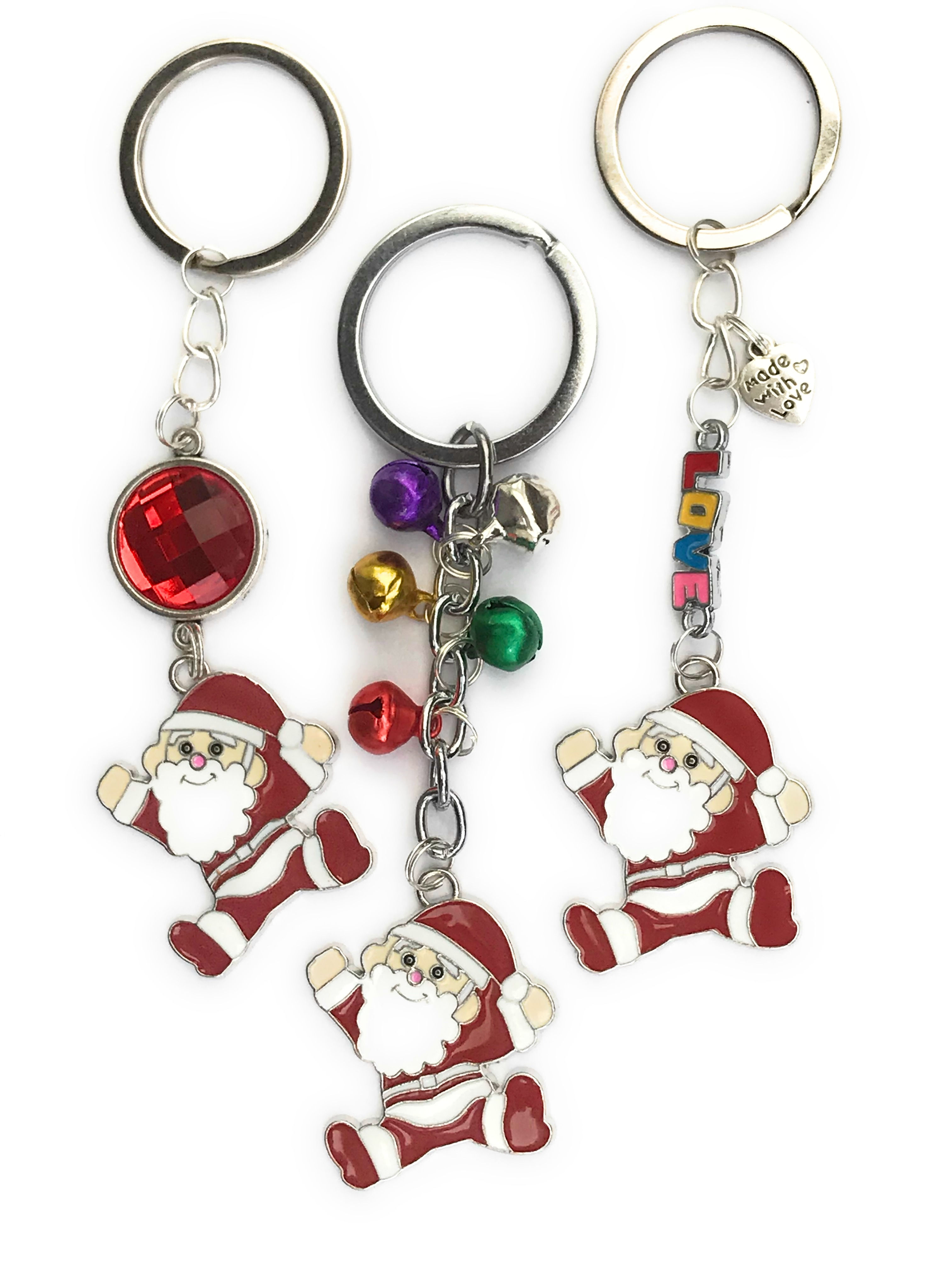 Santa, Christmas Keyrings - various designs