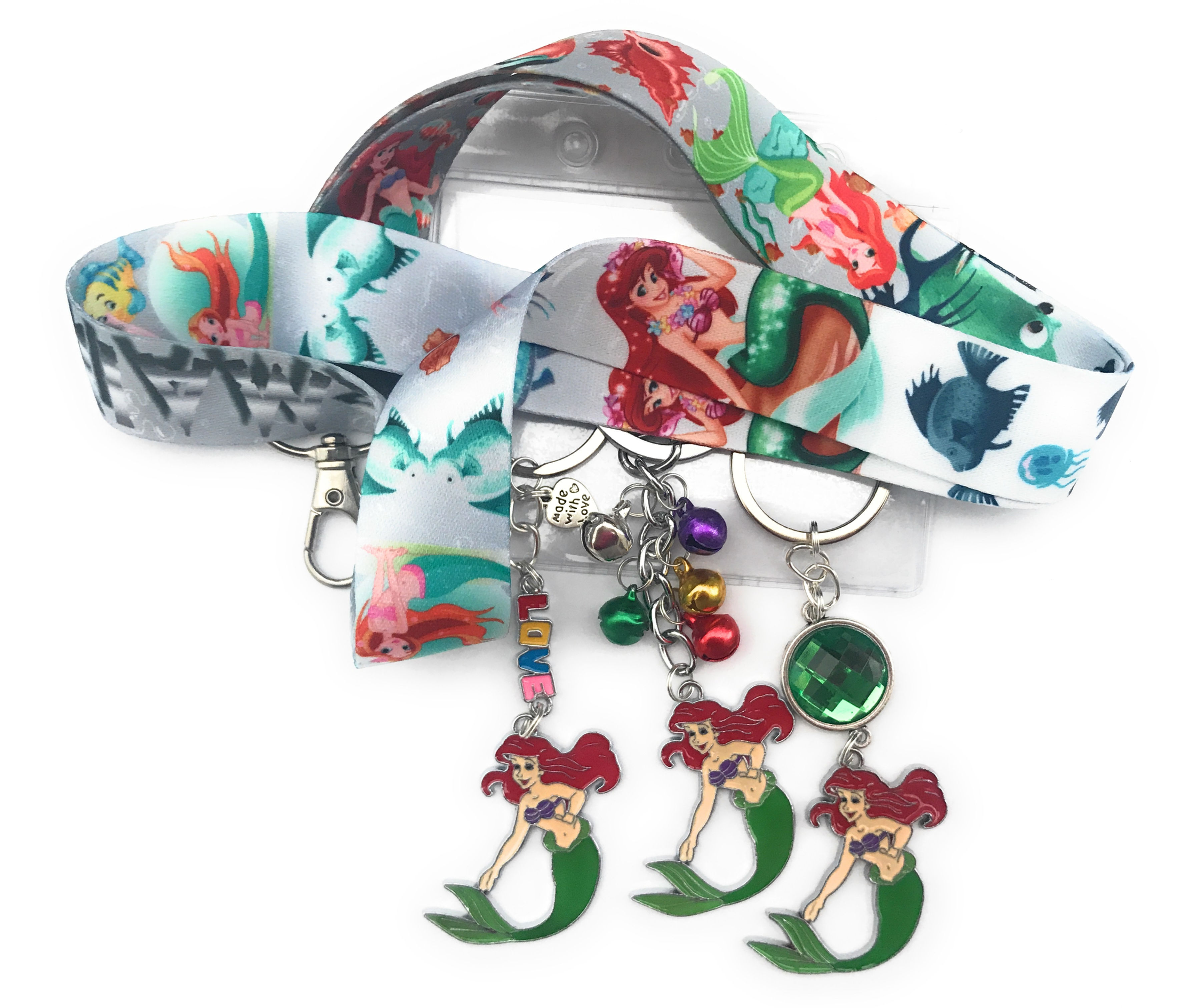 Ariel lanyard and optional keyrings - various designs