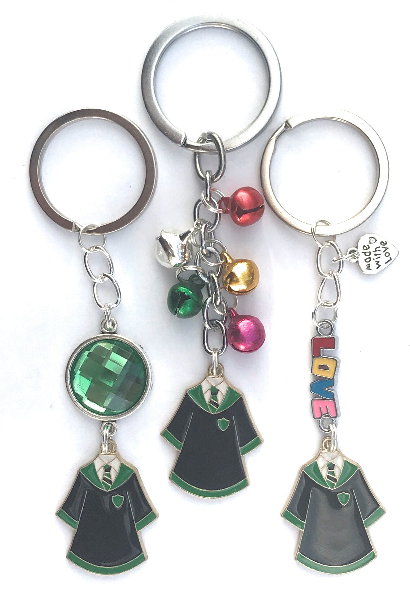Slytherin Cloak (Harry Potter) keyrings - various designs