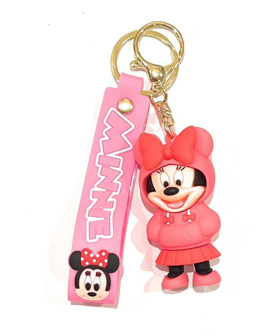 Thumbnail: Minnie Mouse in hoodie 3D keyring