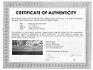 Certificate of Authenticity